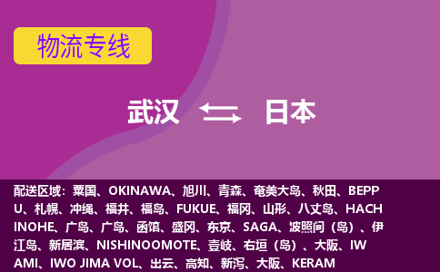 武漢到日本物流專線全境/直達(dá)，武漢到日本空運(yùn)（海運(yùn)）公司